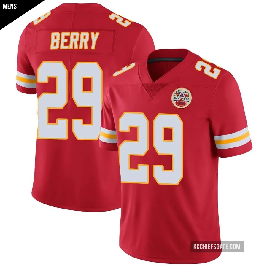 Men's Kansas City Chiefs ＃29 Eric Berry Red Limited Team Color Vapor Untouchable Jersey