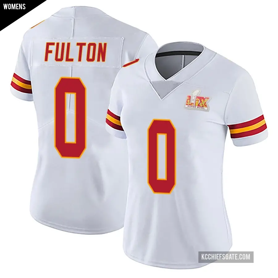 Women's Kansas City Chiefs ＃0 Kristian Fulton White Limited