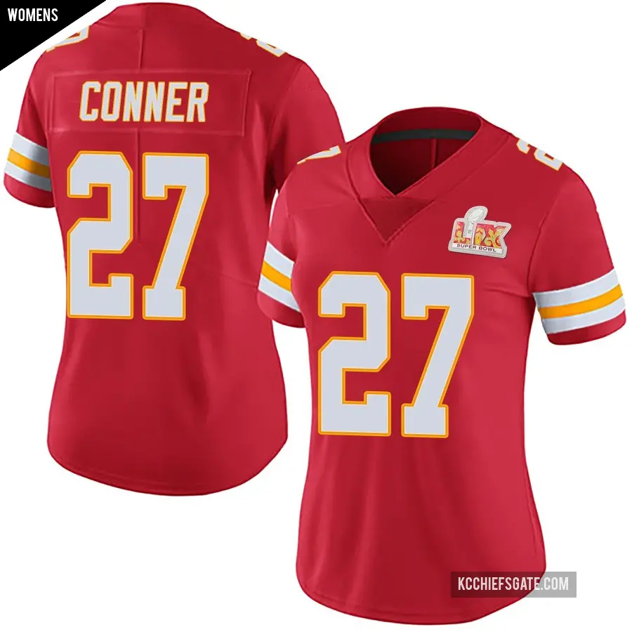 Women's Kansas City Chiefs ＃27 Chamarri Conner Red Limited Team Color Vapor Untouchable Super Bowl LIX Jersey