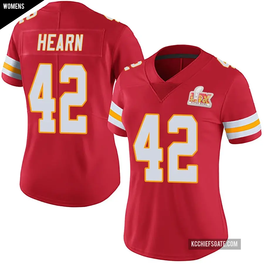 Women's Kansas City Chiefs ＃42 Azizi Hearn Red Limited Team Color Vapor Untouchable Super Bowl LIX Jersey