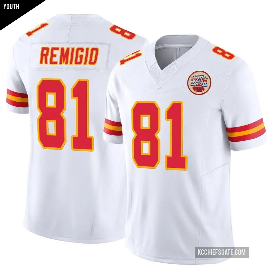Youth Kansas City Chiefs ＃81 Nikko Remigio White Limited Vapor F.U.S.E. Jersey
